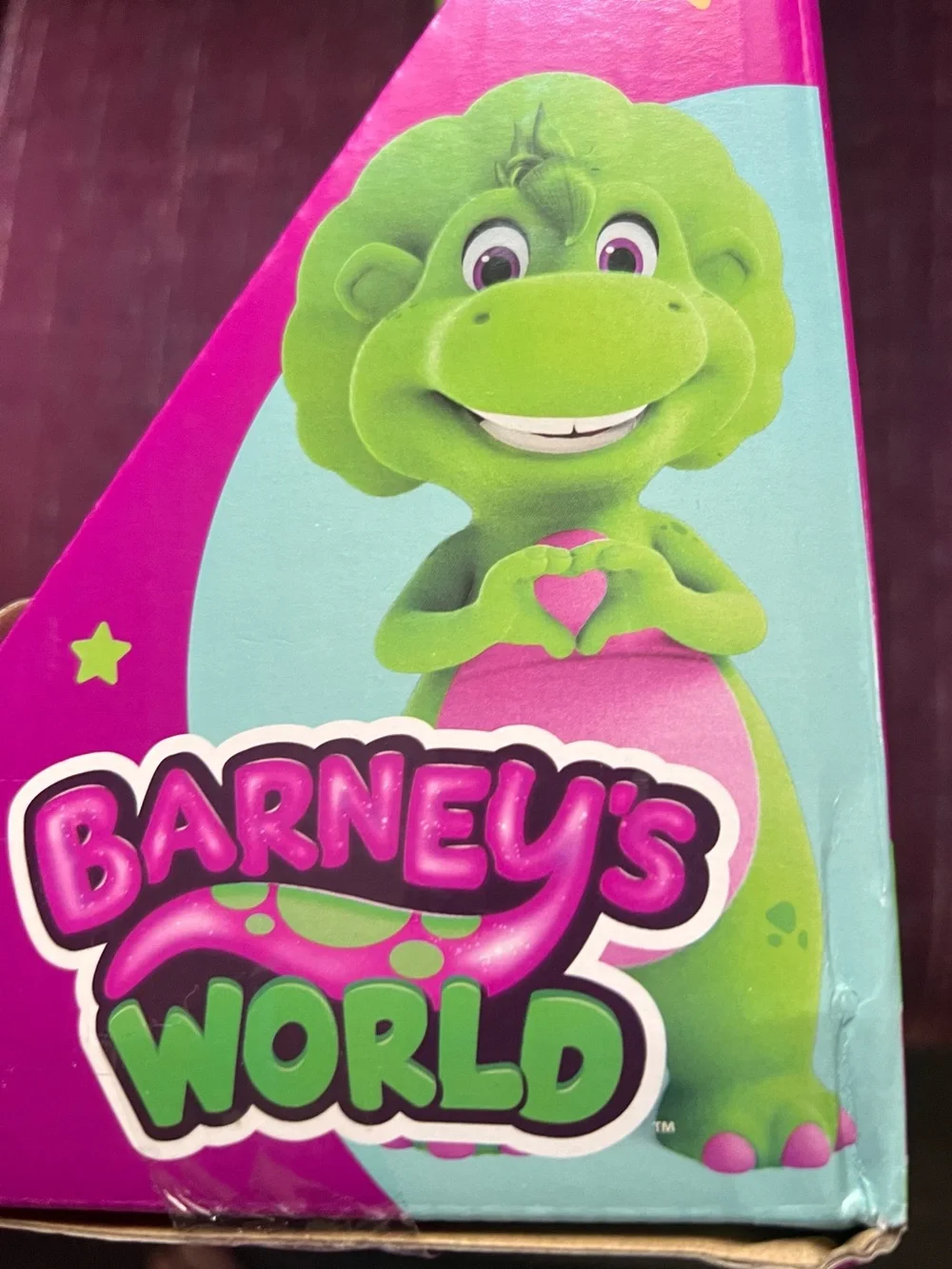 NWT Mattel Barney's World Clean Up Vacuum Lights Sounds Music Toy